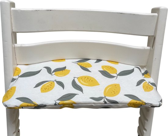 Gecoat zitkussen voor de Tripp Trapp kinderstoel van Stokke -Citroen [duurzaam] - [makkelijk schoon te vegen] - [comfortabel]