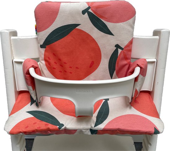 Gecoate kussenset voor de Tripp Trapp kinderstoel van Stokke -Orange - duurzaam - makkelijk schoon te vegen - comfortabel van Merkloos