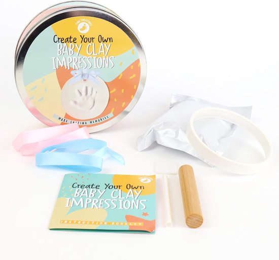 Gedenkset Hand- en Voetafdruk Baby Klei - 3D Herinnering voor Lijst of Ophangen van Mikoala