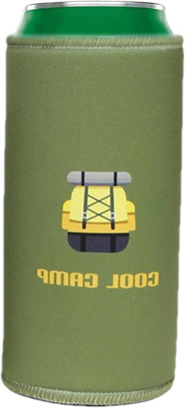 Geïsoleerde Blikhoezen - Bierhouder Flessenkoeler - Dranken Koel Houden - Neopreen Isolatiemateriaal - 11 x 7 cm - Legergroen