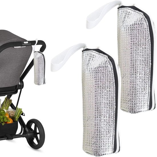 Geïsoleerde Fles Houder - Thermo Fleshoes - Flesvoeding Onderweg - Aluminiumfolie Isolatie - 2 Stuks - Niet gespecificeerd