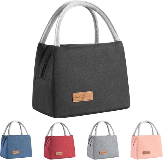 Geïsoleerde lunchtas - Koeltas draagbaar - Lunch meenemen - Waterdicht en warmhoudend - 8 Liter capaciteit - Zwart