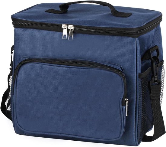 Geïsoleerde lunchzak - Thermos tas - Maaltijden meenemen - Waterdichte binnenlaag - 10 Liter - Blauw
