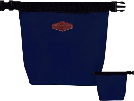 Geïsoleerde Tas - Koeltas Boodschappen - Lunch School - Waterdicht Ontwerp - 27x26x8cm - Donkerblauw