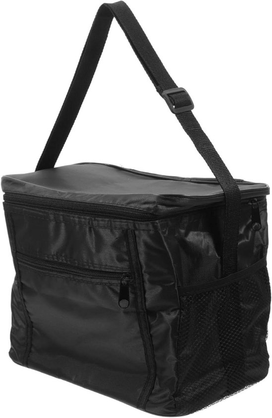 Geïsoleerde Tas - Koeltas Lunchtas - Eten Warm Houden - Praktische Opbergruimte - 20x22x20 cm - Zwart