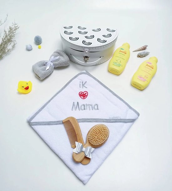 Genderneutraal baby cadeau 8 stuks - Hawsaz.nl Cadeau - Badcape - Kinderkoffertje - Babyverzorging - Kraamcadeauset - Kraampakket - Babyshower - babygeschenkset - uniesex cadeau - Kraamcadeau voor jongens en meisjes - kraamkado - Zwitsal van Hawsaz.nl