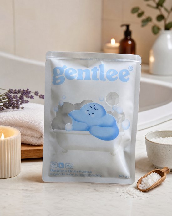 Gentlee Gentlee Bedtime Bath Flakes - Badzout met magnesium - Bad vlokken met magnesium - 100 % natuurlijk - Kinderen 3-12 jaar
