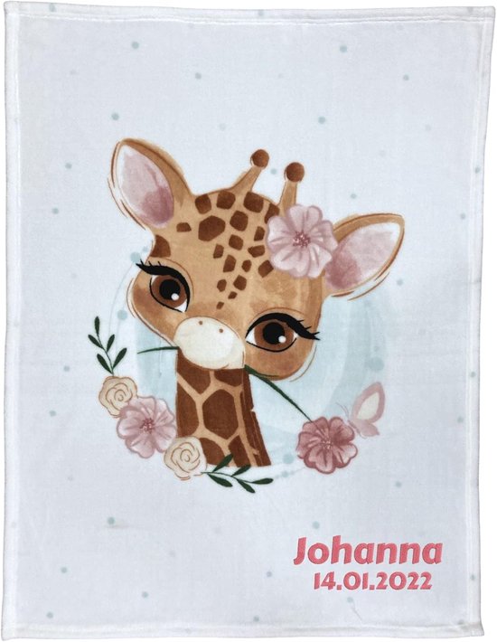 Gepersonaliseerde Babydeken Fleece met Naam - Zacht Geborduurd Cadeau voor Geboorte of Doop