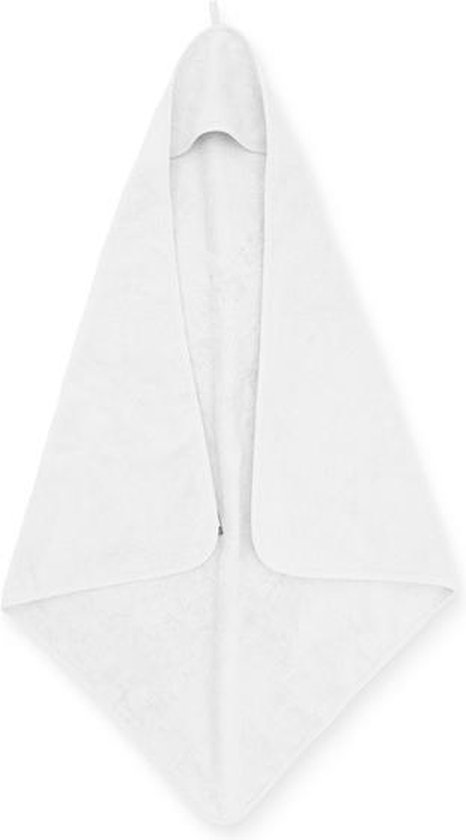Gepersonaliseerde Jollein badcape white | omslag doek 75x75cm | jollein | badcape | wit | omslagdoek met naam | kraam cadeau | newborn van Merkloos