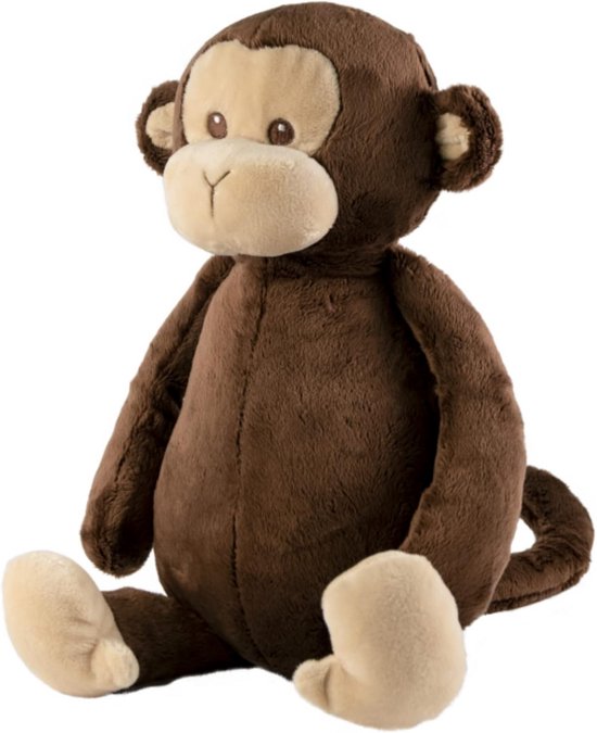 Gepersonaliseerde Opnamebare Knuffel Aap - 40cm Knuffeldier met Boodschap Opnemen - Baby Hartslag Beer van Het Berenbos