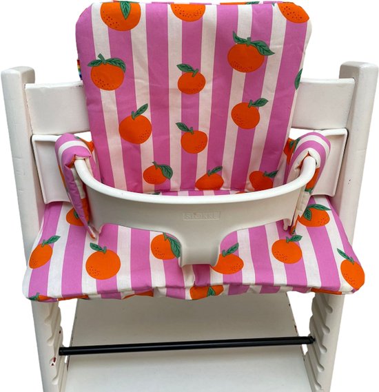 Geplastificeerd kussenset voor de Tripp Trapp kinderstoel van Stokke - Dress roze