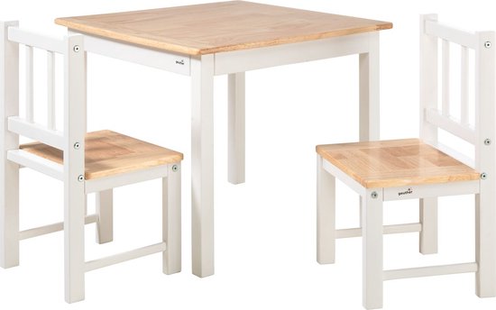 Geuther Kinderstoeljes voor Peuter met Kindertafel | Kinderzitgroep | Wit van Geuther