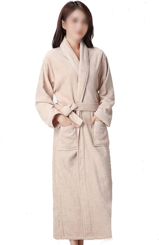Gewaad Katoenen Badstof Badstof Extra Lange Gewaden Zachte Badjas Vrouwen Nachtjas Nachtkleding Mannelijke Toevallige Thuis Badjas Nachtkleding good