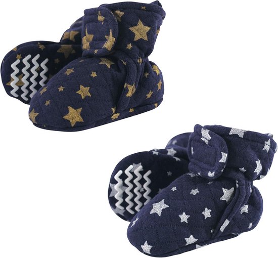 Gewatteerde Baby Booties met Antislip Zolen - 2pk voor 0-6 maanden van Merkloos