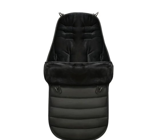 Gezellige Dikke Fleece Kinderwagen Voetenzak – Warme, Winddichte & Waterafstotende Winter Voetmuff – Universeel Model – Comfortabele Voetsteunhoes voor Baby’s – Grijs of Zwart van Merkloos