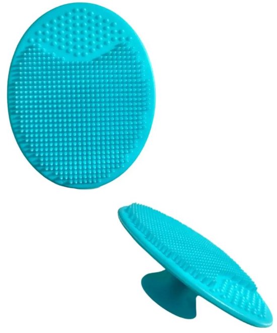 Gezichtsborstel - Massage borstel - Gezichtsreiniger - Reinigingsborstel - Gezichtsscrub borstel - Lichaamsborstel - Doucheborstel - Baby - Facial cleansing brush - Blauw - Siliconen - Jonyx