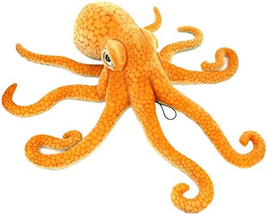 Giant Plush Octopus Soft Toy - Realistic Sea Animal for Home, Office, or Car Decoration (50cm) van Merkloos