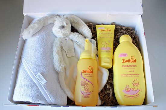 Giftbox Zwitsal - cadeau baby - kraamcadeau - kraammand - happy horse - zwitsal van Zwitsal