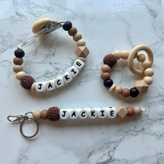 Giftset baby-nude-gepersonaliseerd-verschillende kleuren van Oh My Dear.