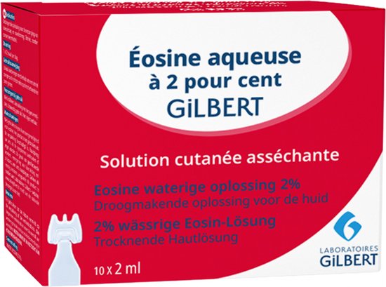 Gilbert Waterige Eosine 2% 10 Eenheidsdoses van 2 ml van Merkloos
