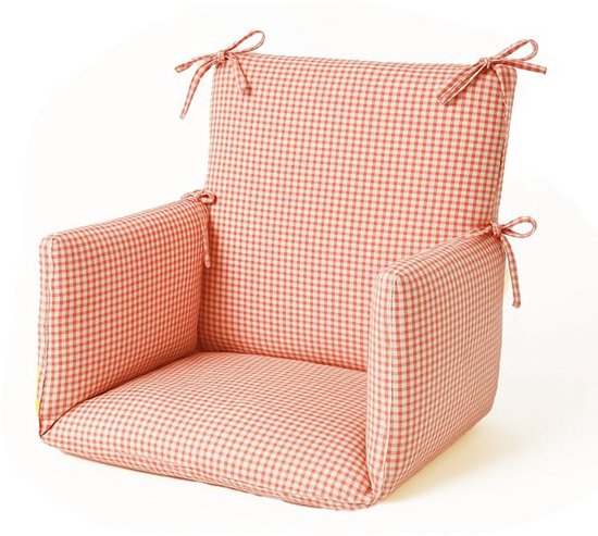 Gingham biologisch katoenen kinderstoelkussen/ stoelverkleiner