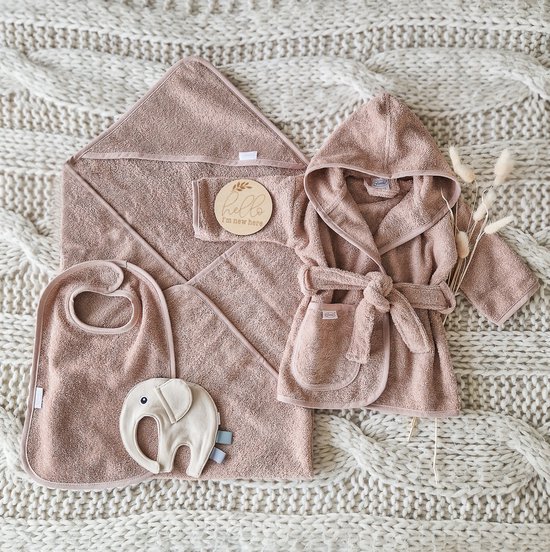 Gioia Giftbox essentials large pinkstone - Meisje - Babygeschenkset - Baby cadeau - Kraammand van Gio