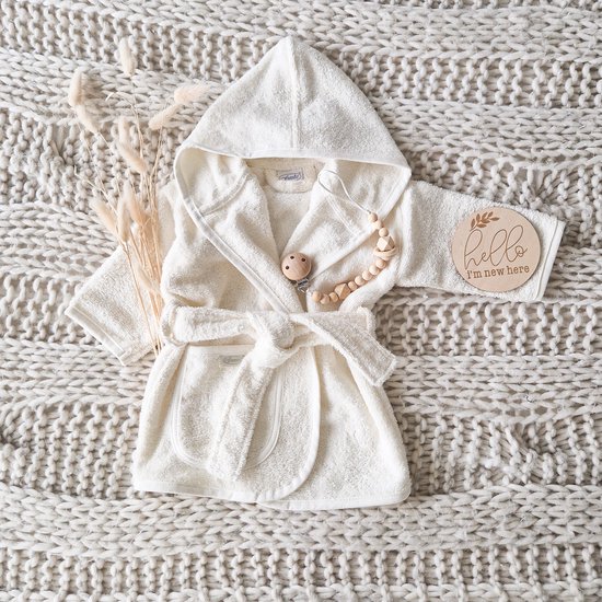 Gioia kraamcadeau giftbox essentials S ecru - Jongen - Meisje - Unisex - Babygeschenkset - Baby cadeau - Kraammand van Merkloos