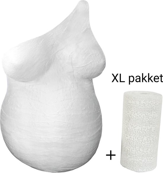 Gipsbuik XL Pakket – 5 Rollen Extra Groot en Sterk Gipsverband en Gladde Afdruk – Niet Toxisch- Baby Buik Zwanger van Proudwomb.