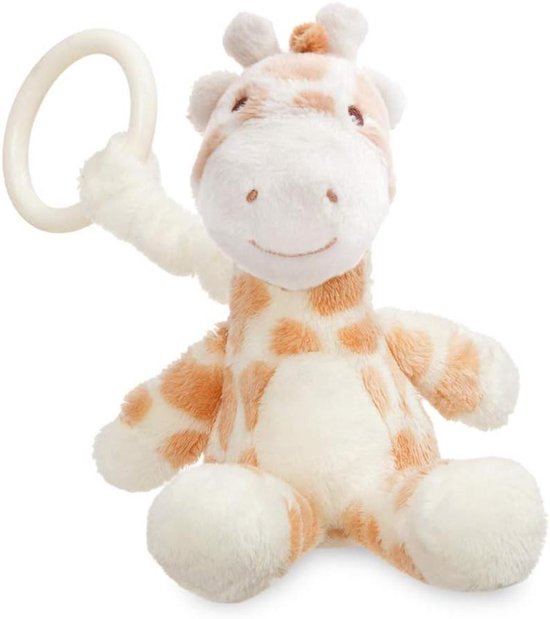 Giraf Speelgoed - Knuffel Kinderwagen - Baby Vermaken - Zacht Pluche Materiaal - Vanaf Geboorte - Oranje