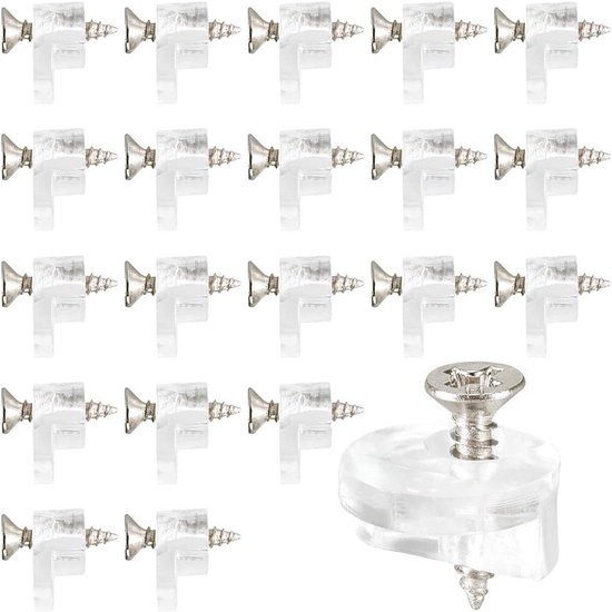 Glass Holder Clips Kit - 20 stuks kunststof glasklemmen voor ramen en deuren diameter 13mm van Mavanto