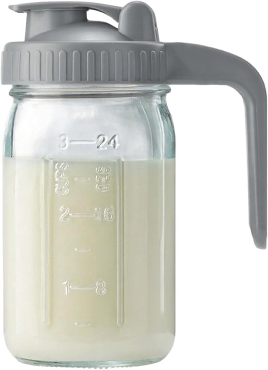 Glazen Bewaarflessen 32oz (946ml) - Met Maatverdeling & Lekdichte Afsluiting - Geschikt voor Dranken en Vloeistoffen van Tronco