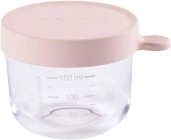 Glazen Portiehouder voor Babyvoeding - Roze - Béaba