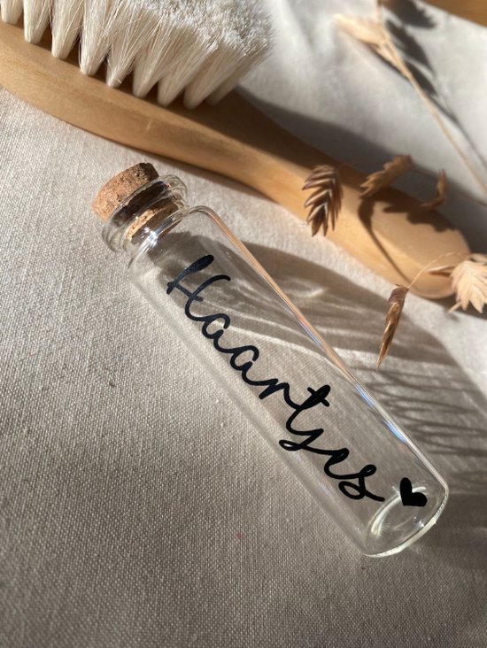 Glazen reageerbuisje Haartjes by 1993 – glazen reageerbuisje – bewaaraccessoire