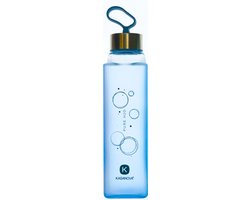 Glazen waterfles Pure 420 ml Kasanova Blauw van Kasanova