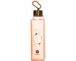 Glazen waterfles Pure 420 ml Kasanova Rose van Kasanova