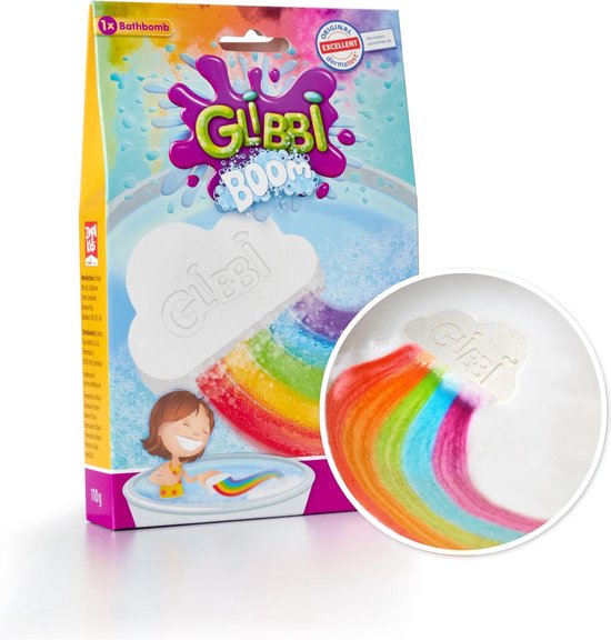 Glibbi Boom Regenboog  - Badbom - vanaf 3 jaar - dermatologisch getest van Glibbi