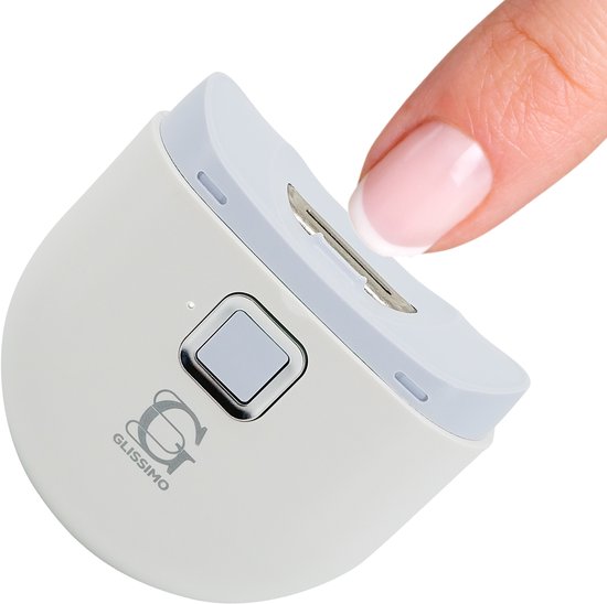 Glissimo - Professionele Elektrische Nagelknipper - Automatische Manicure Trimmer voor Volwassenen en Baby's - Vinger en Teen Schaar - Pedicure Knipper voor Dikke Nagels - Baby nagels - Kleur: Wit