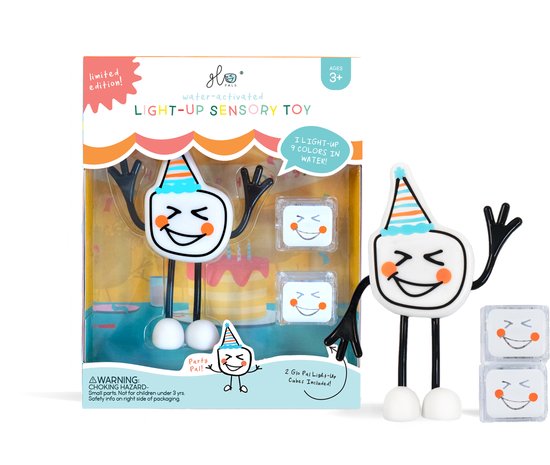 Glo Pals Party, light Up Cubes, Characters, wit, 1+2 stuks van Glo Pals