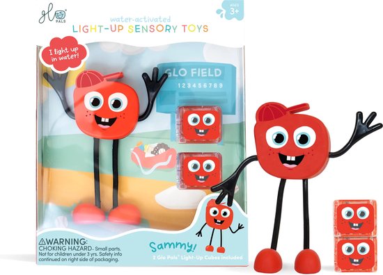 Glo Pals Sammy, Light Up Cubes, Characters, Rood, 1+2 stuks van Glo Pals