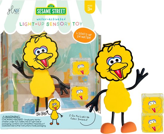 Glopals Light-Up Character Sesamstraat Pino Badspeelgoed GP-FIN-CHAR-BIGBIRD van Glo Pals
