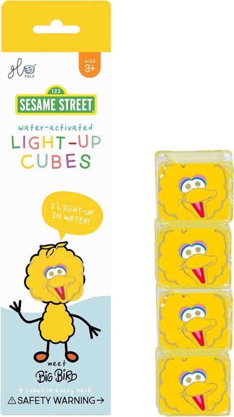 Glopals Light-Up Sesamstraat Pino 4 stuks Badspeelgoed GP-FIN-4PK-BIGBIRD van Glo Pals