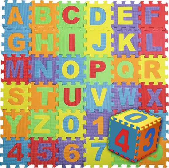 Gofun Speelmat XL – 180 x 180 cm – Foam – Opvouwbaar – Baby – Tegels – Multicolor – Puzzel 86–delig van Gofun