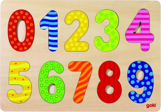 Goki 0-9 getallen puzzel 10-delig van Goki