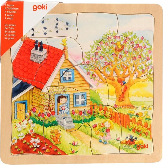 Goki 4-lagen Puzzel Seizoenen, 54st. van Goki