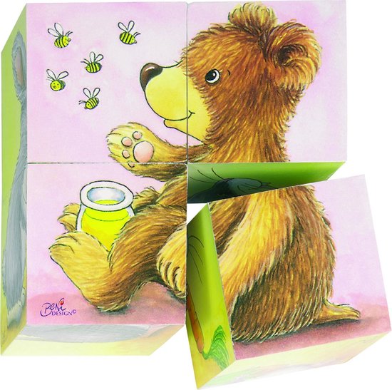 Goki Houten Blokpuzzel Babydieren van Goki