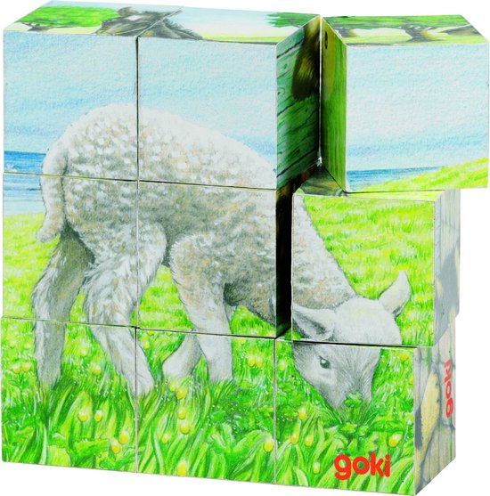 Goki Houten Blokpuzzel Boerderij van Goki
