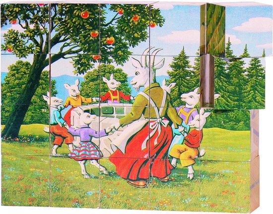 Goki Houten Blokpuzzel Sprookjes van Goki