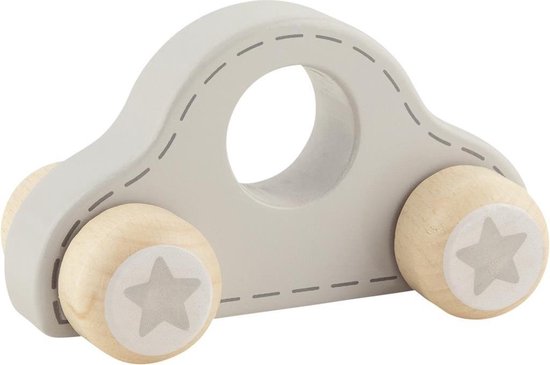 Goki Houten Duwfiguur Auto met Sterren van Goki