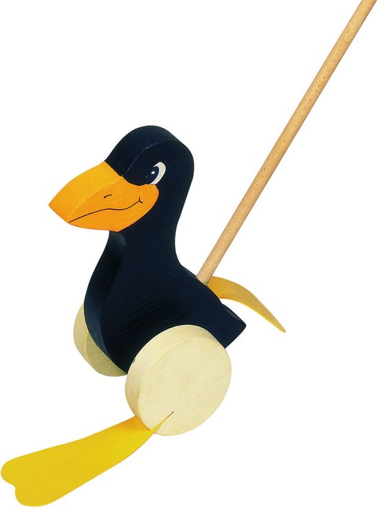 Goki Houten Duwfiguur Raaf van goki