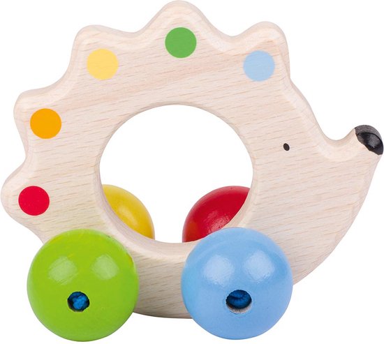 Goki Houten Grijpring Egel Kleur van Goki